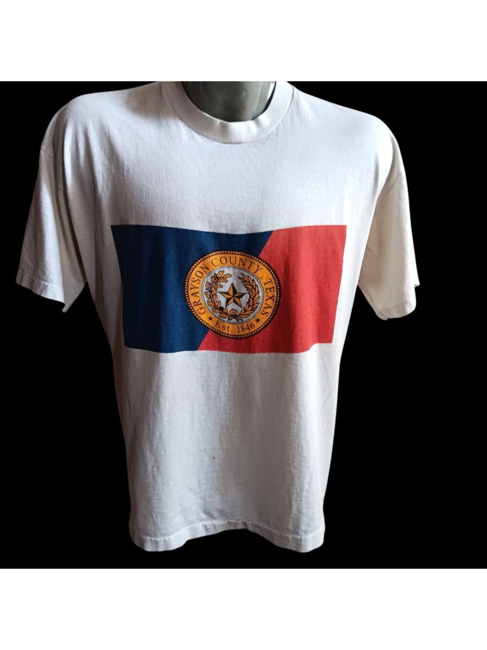 Grayson Co Texas XL Vintage Single Stitch T-shirt 1990's 1996 Sesquicentennial